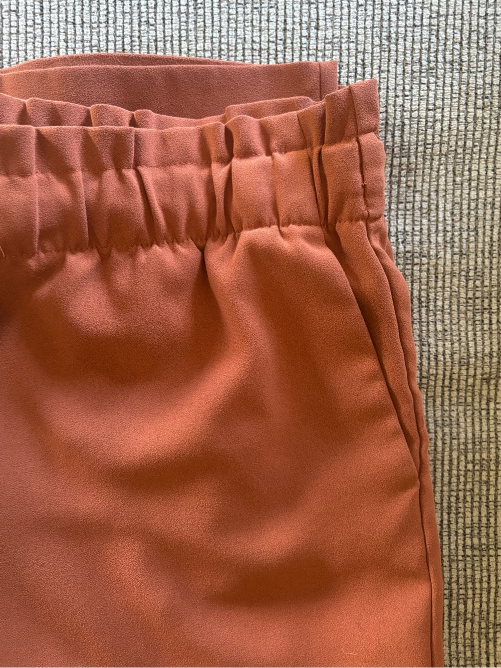 LOFT Rust Brown Drawstring Cropped Pants - Picture 6 of 6